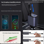 Universal 4-in-1 Retractable Charger – Fast Charging for Multiple Devices