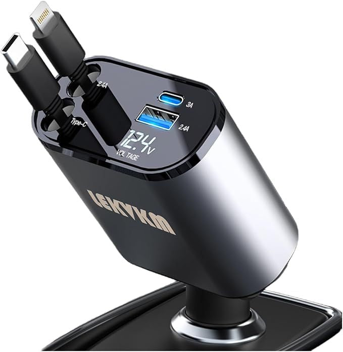 Universal 4-in-1 Retractable Charger – Fast Charging for Multiple Devices