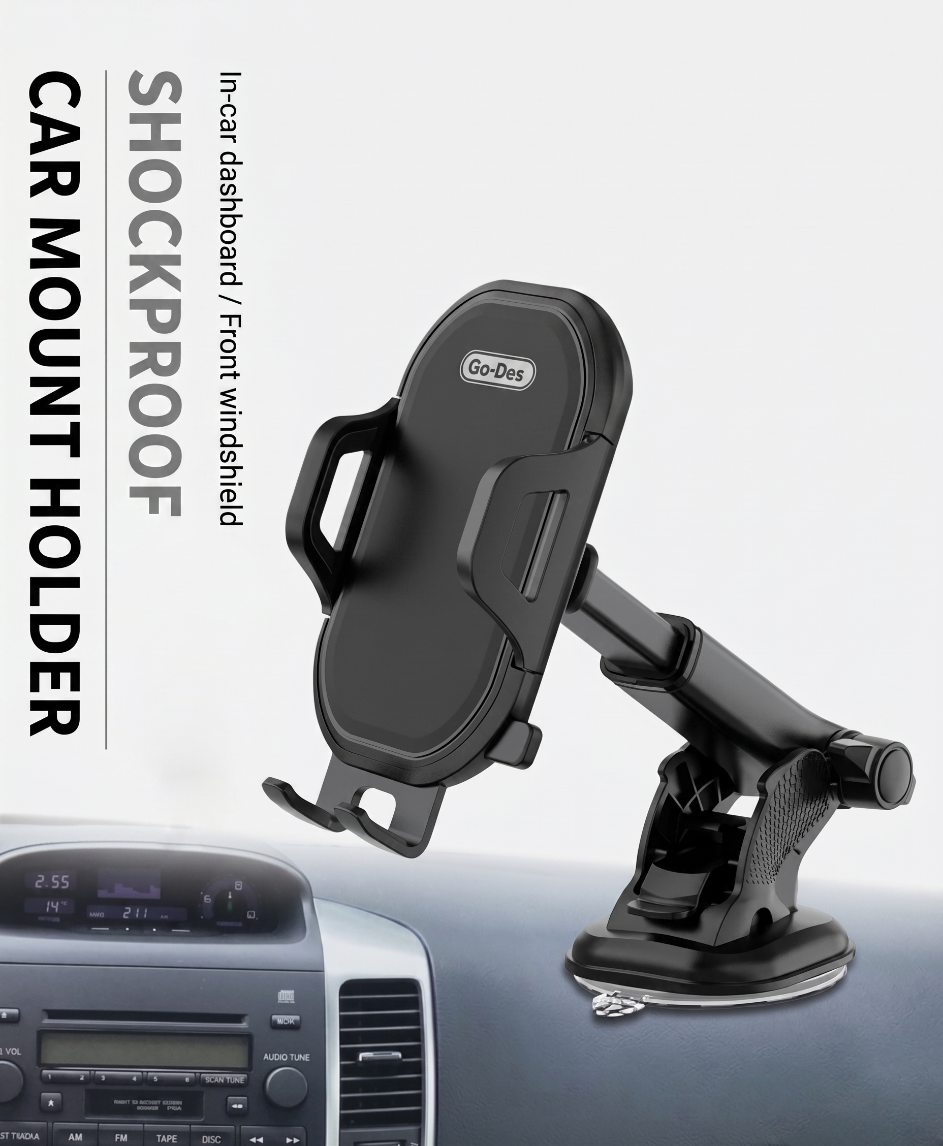 Universal 360° Rotating Car Phone Holder – Secure Phone Mount