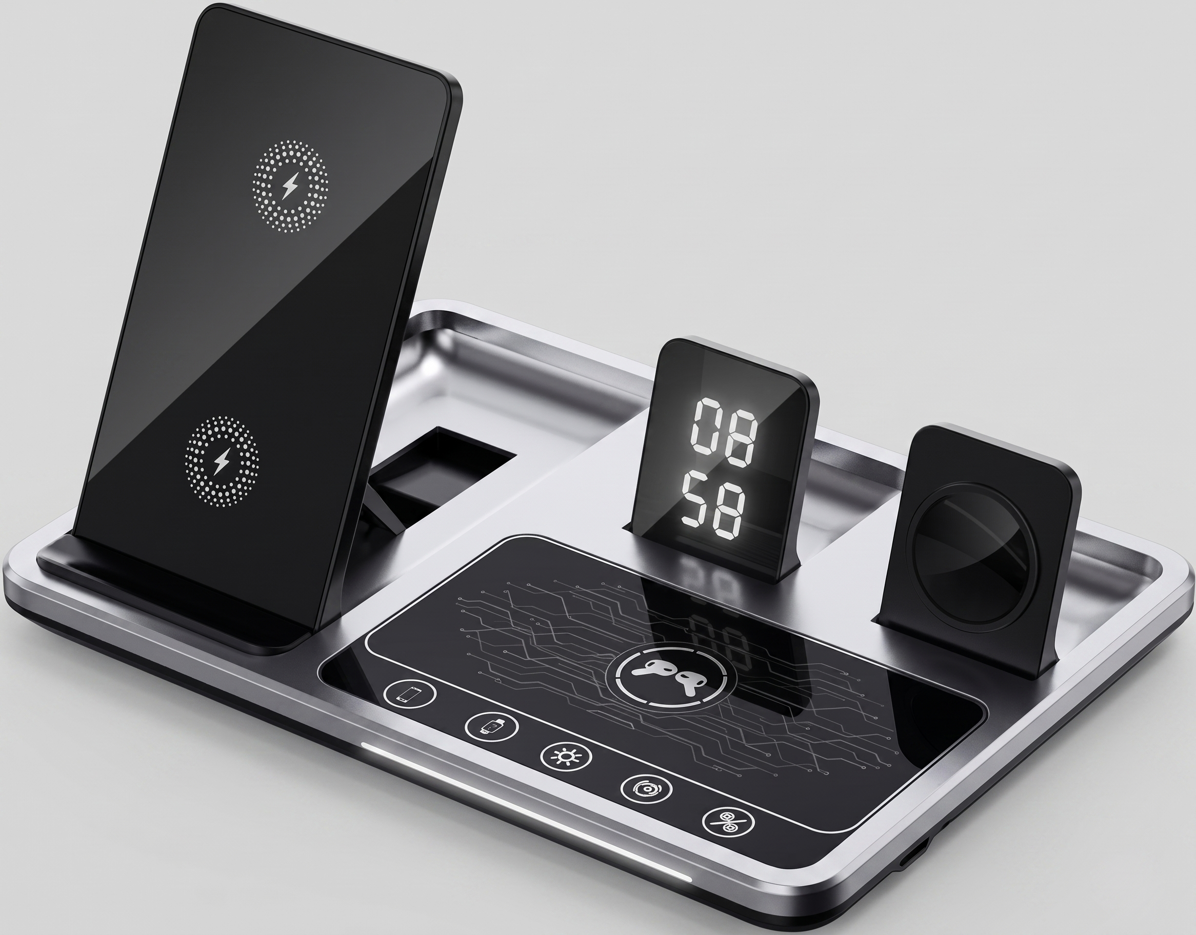 4-in-1 Fast Wireless Charging Station – Universal Charging Dock