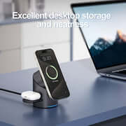 3-in-1 MagSafe Charging Station – Qi2 15W Fast Wireless Charger