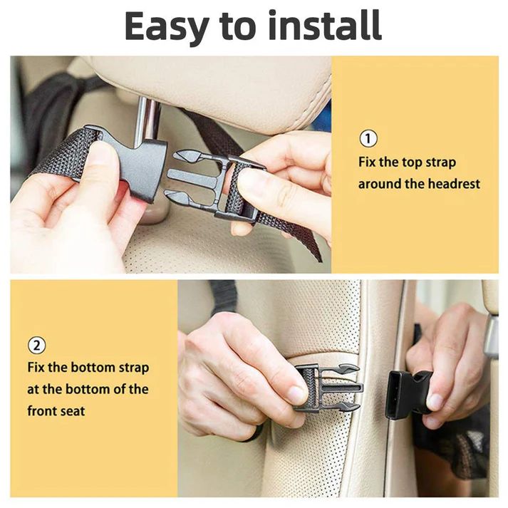 Car Seat Back Organizer – Hanging Storage Bag with Multiple Pockets