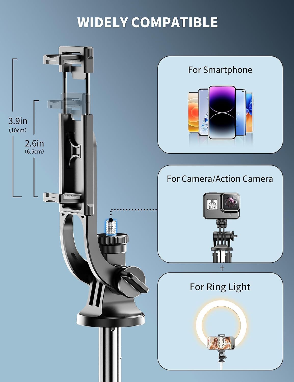 Selfie Stick Tripod – Bluetooth Remote for iPhone & Android