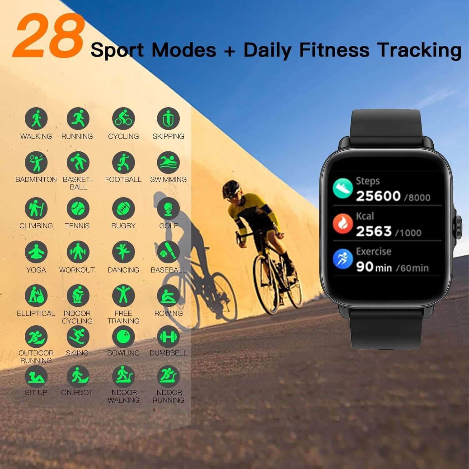 AK 96 smart watch features