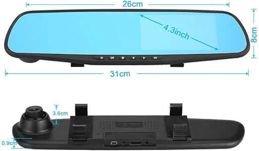 Vehicle Blackbox DVR 1080P – Rear View Mirror Dash Cam