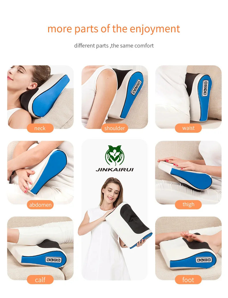 Relaxation Electric Massgae Pillow infrared Heating Back Body
