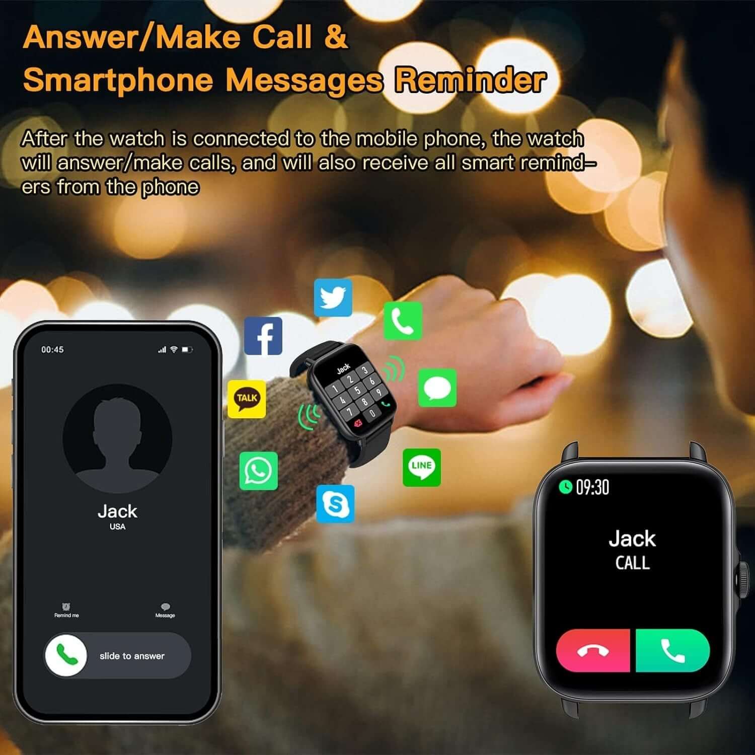 AK 96 smart watch features