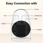 Mini Round LED Projector – Compact Portable Home Cinema