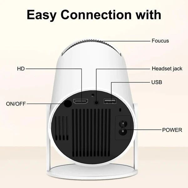 Mini Round LED Projector – Compact Portable Home Cinema
