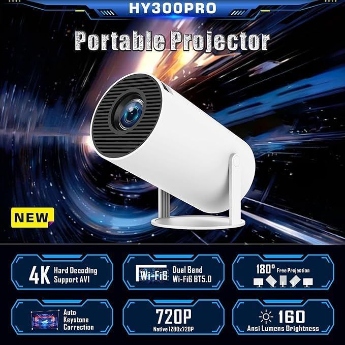 Mini Round LED Projector – Compact Portable Home Cinema