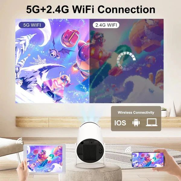 Mini Round LED Projector – Compact Portable Home Cinema