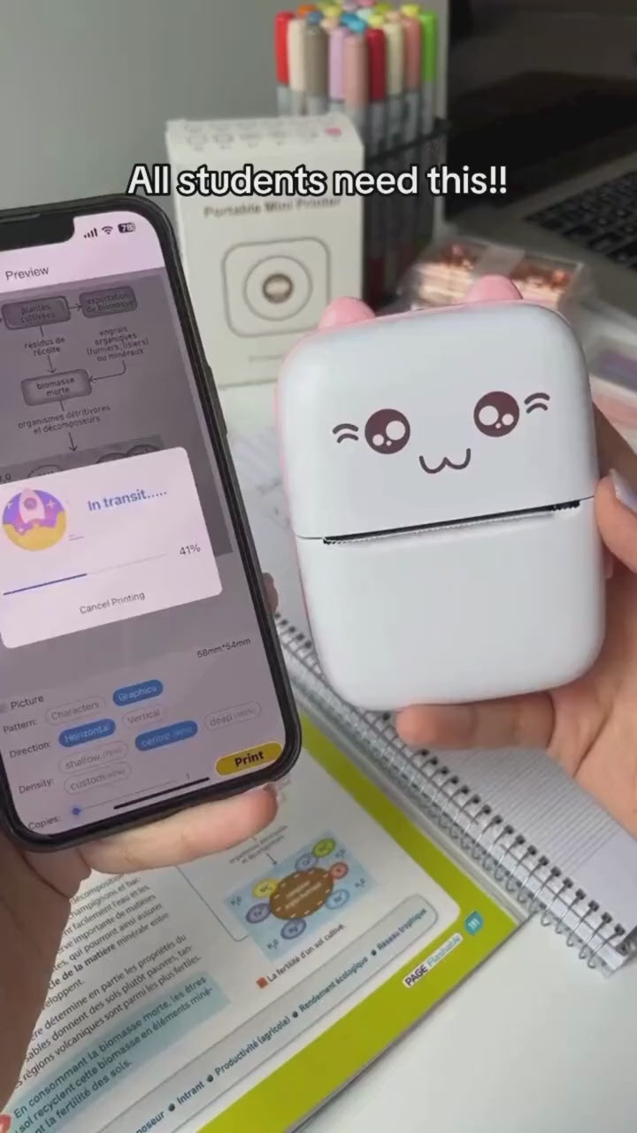Mini Pocket Printer – Wireless Bluetooth Thermal Printer