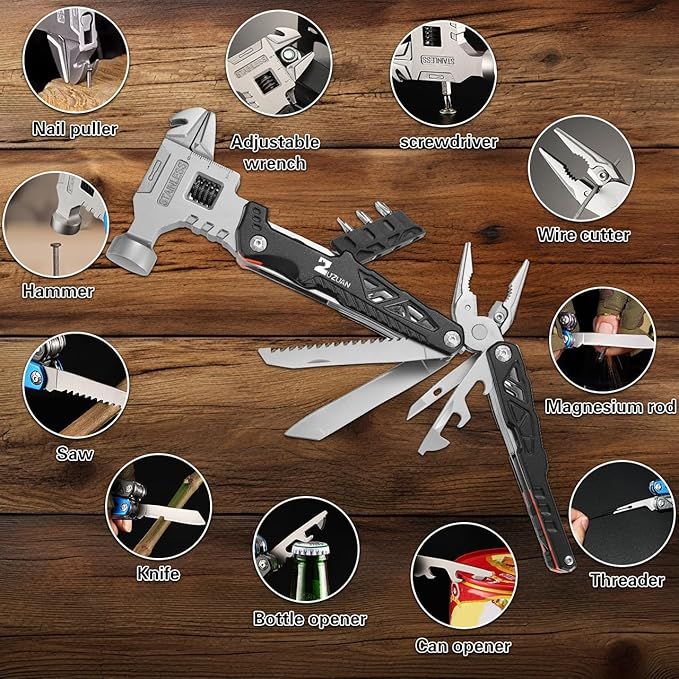18-in-1 Stainless Steel Multitool – Compact Everyday Carry Tool