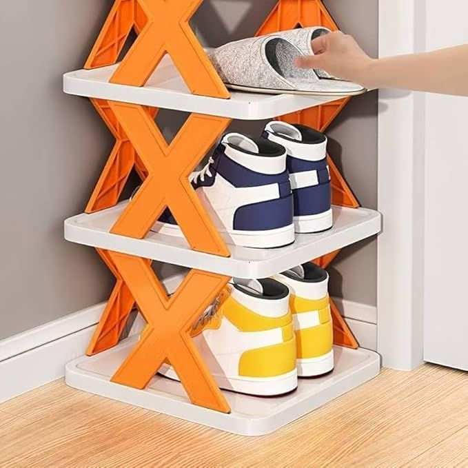 X-Shaped Shoe Rack – Space-Saving Multi-Tier Shoe Organizer
